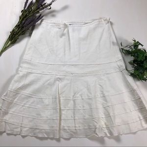 Sharagano White A-Line Skirt Size 12P